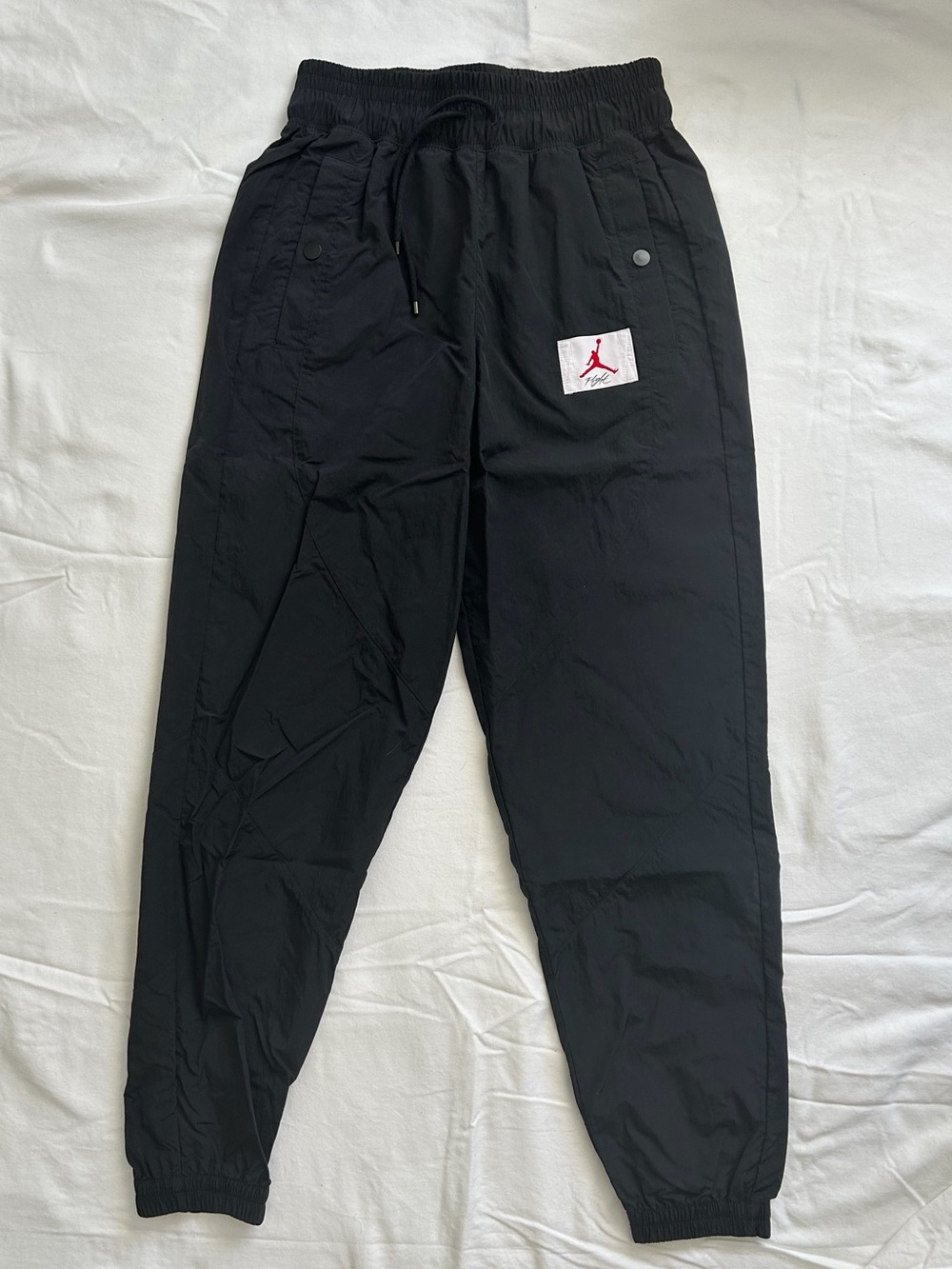 Jordan Black Joggers with Red Jumpman Patch